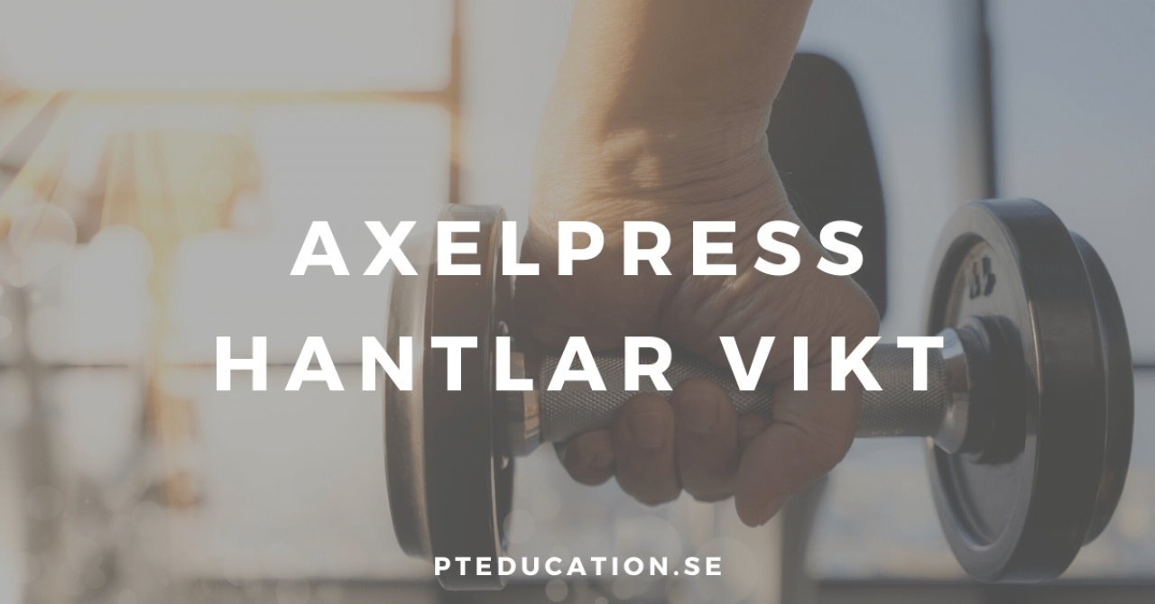 Axelpress med hantlar vikt